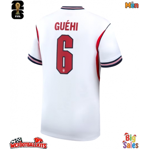 England Marc Guehi #6 Replica Home Stadium Shirt World Cup 2026 Short Sleeve